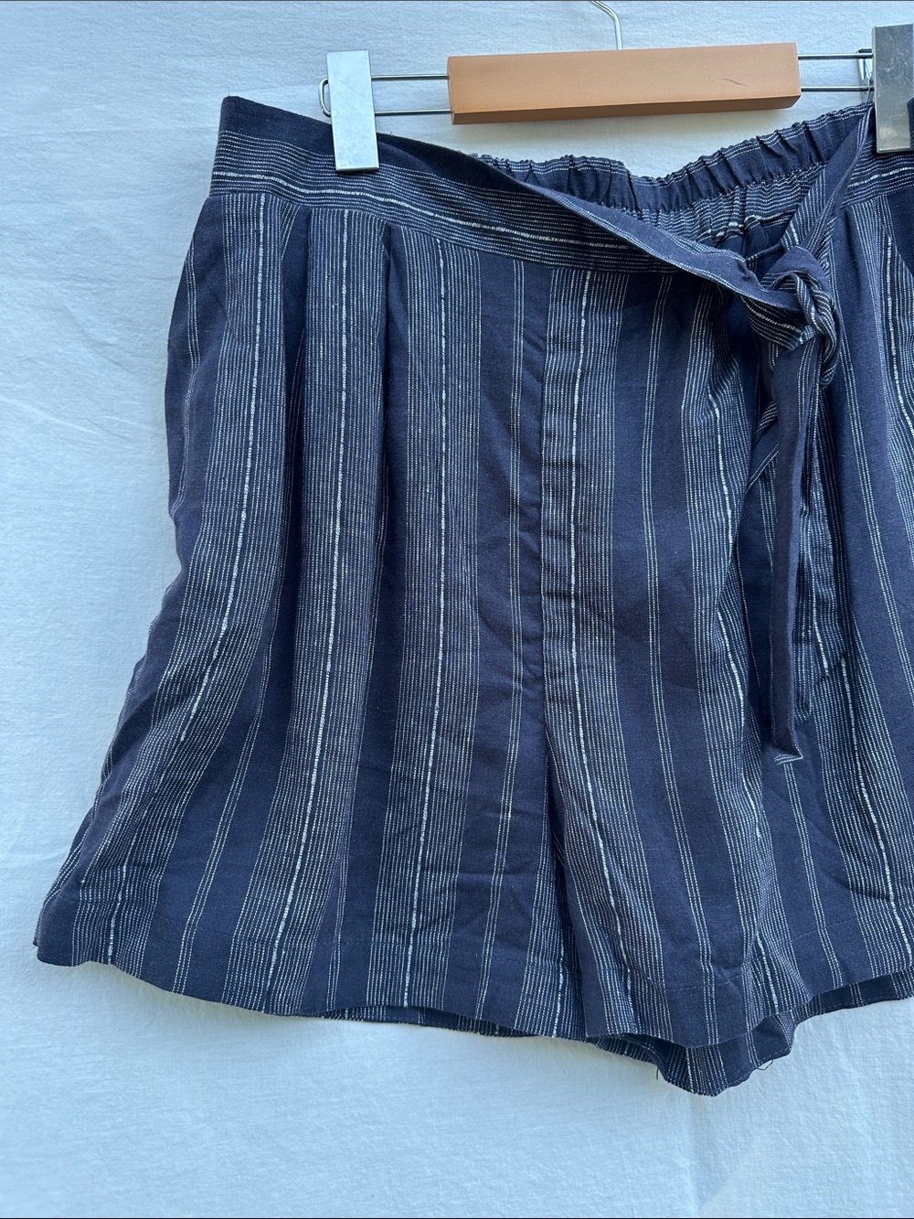 Gentle Fawn Hudson Striped Navy Tie-Waist Women’s Shorts - Picture 3 of 10